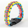 Outdoor Paracord Bracelet Whistle w/ Flask Opener